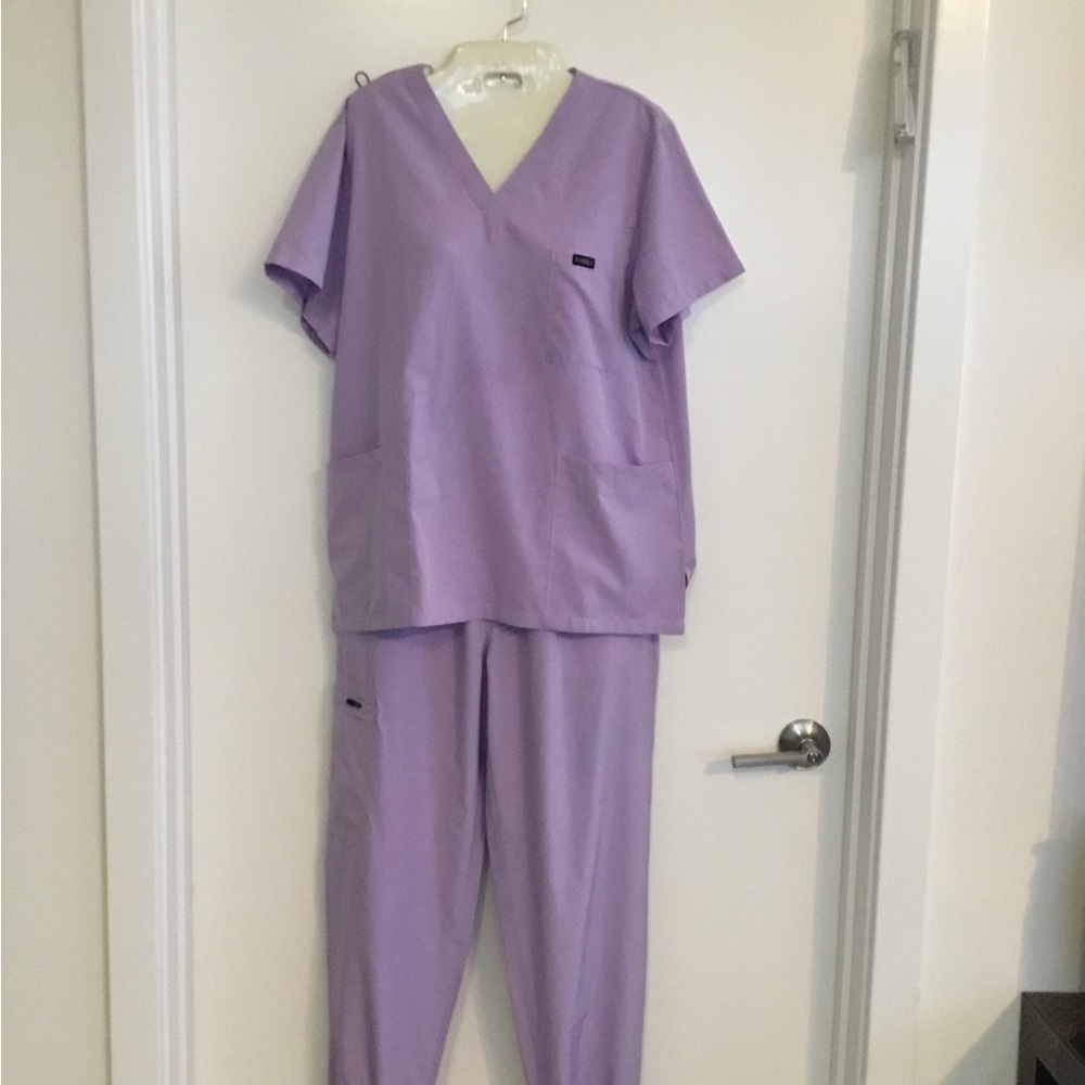 Women's Lavender Scrub Joggers and Top Set - Unbranded